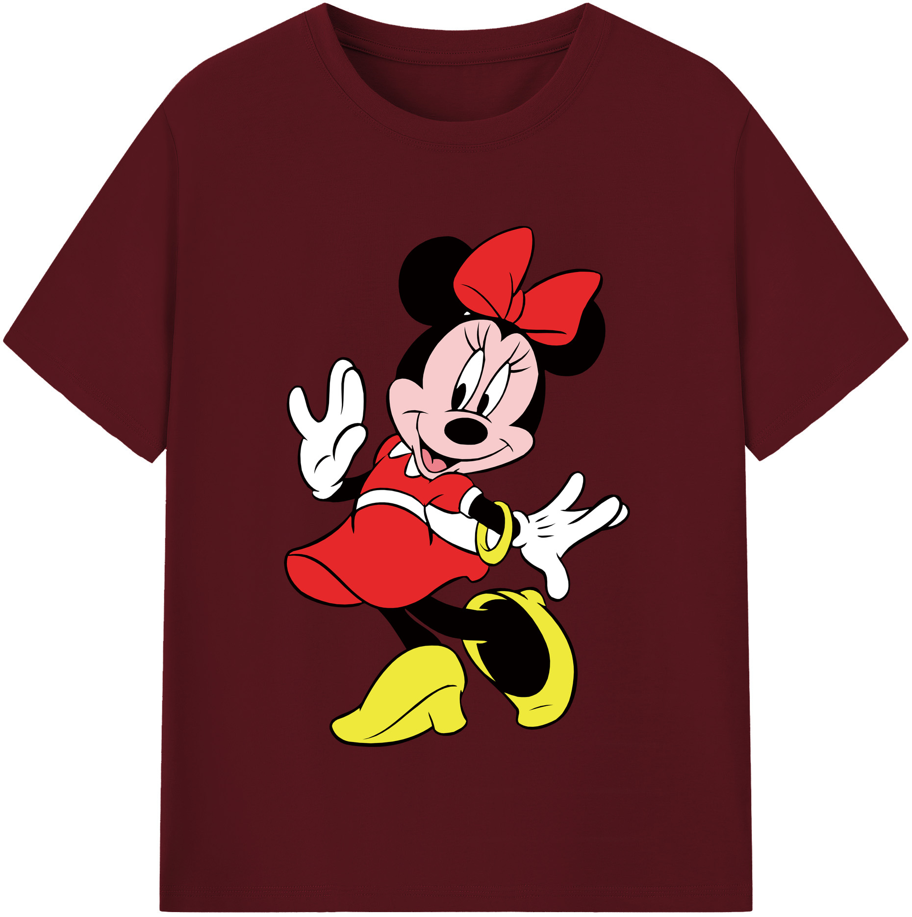 （画像用） ミッキーマウス Mickey Mouse 綿100％半袖Tシャツ（フロントプリント）